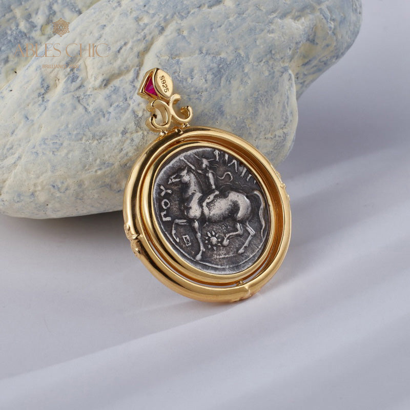 Antique Roman Coin Necklace 5780