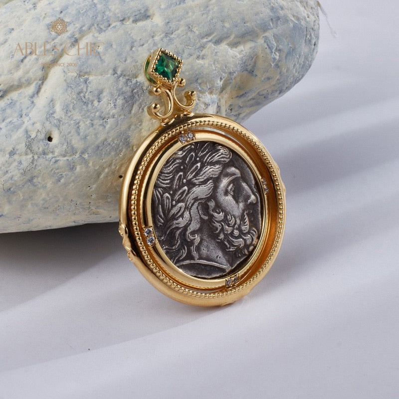 Antique Roman Coin Necklace 5780