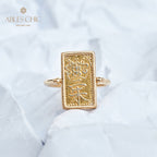 Ancient Characters Coin Pendant Ring