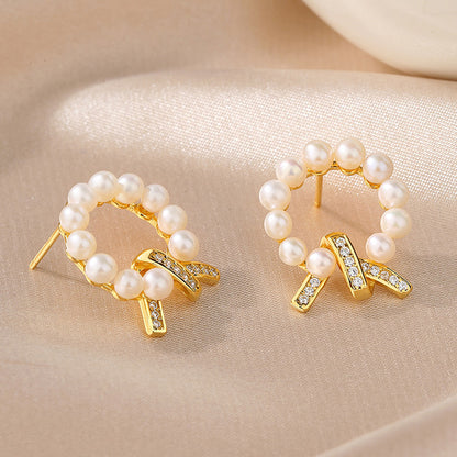 Freshwater Pearl Garland Earrings PE1038