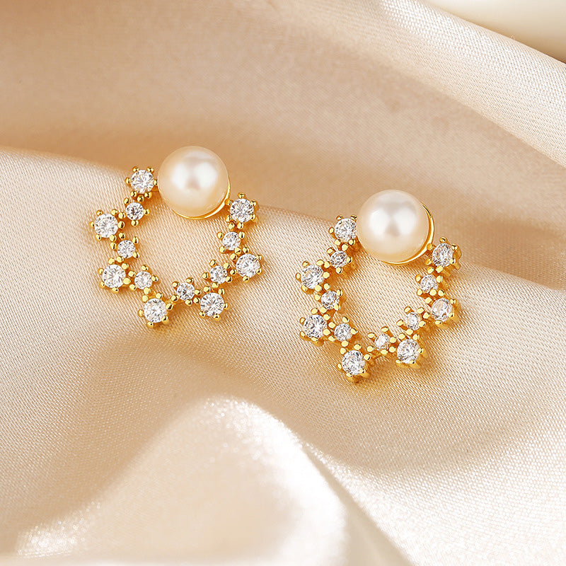 Freshwater Pearls Floral Earrings PE1033