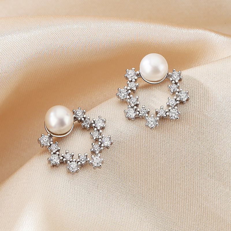 Freshwater Pearls Floral Earrings PE1033