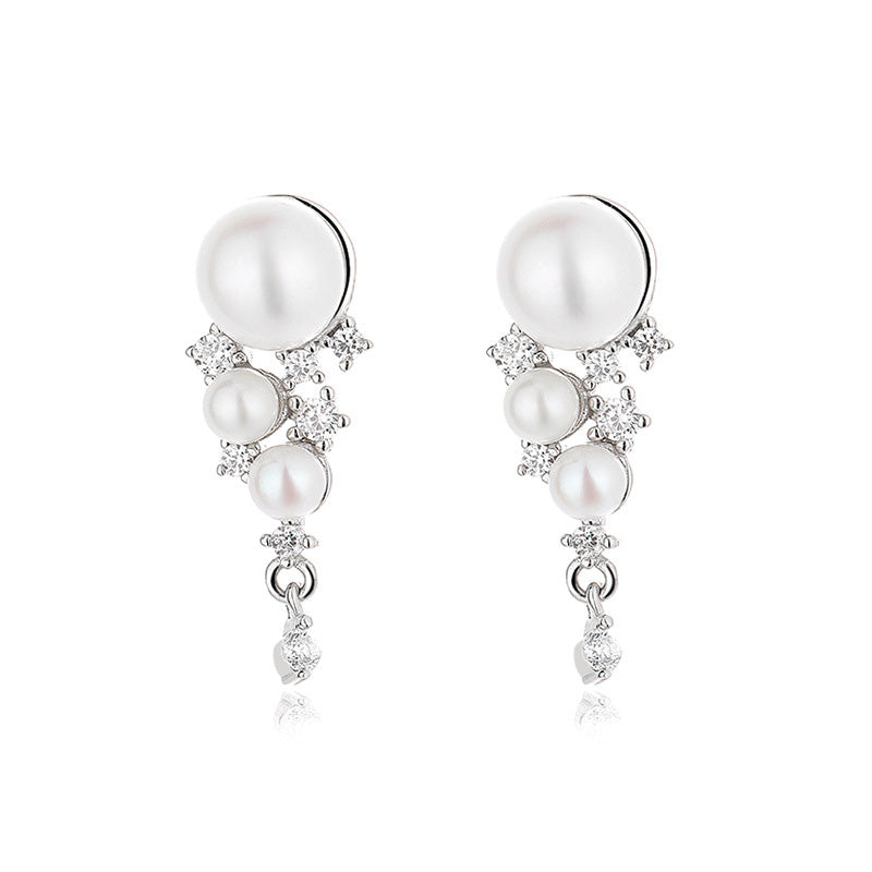 Boucles d'oreilles florales en perles d'eau douce PE1019