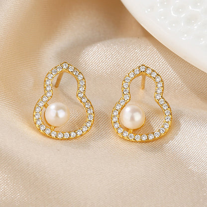 Freshwater Pearls Gourd Earrings PE1016