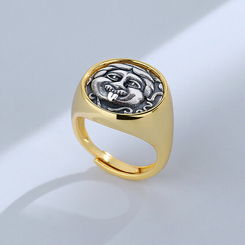 Medusa Greek Coin Thick Ring R1076